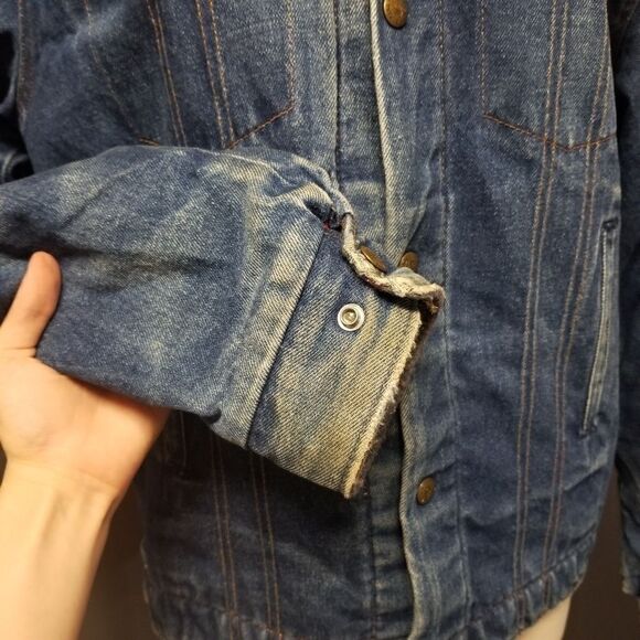 Vintage 90s Saddle King‎ Barrel Racing Rodeo Embroidered Jean Trucker Jacket - Picture 5 of 10